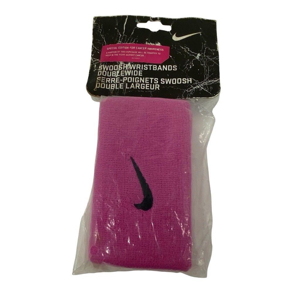 Nike Swoosh Doublewide Wristbands‎ Pink Cancer Awareness Special Edition OSFM